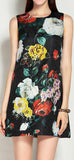 Sequin-Rose-Embellished Jacquard Mini Shift Dress - DESIGNER INSPIRED FASHIONS