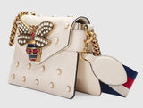 'Broadway' Leather Mini Clutch Bag, White - DESIGNER INSPIRED FASHIONS