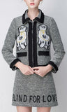 Embroidered Tweed Jacket & Dress Set - DESIGNER INSPIRED FASHIONS
