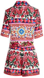 'Mambo' Print Shirt & Short Set - DESIGNER INSPIRED FASHIONS