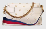 'Broadway' Leather Mini Clutch Bag, White - DESIGNER INSPIRED FASHIONS