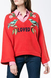 Loved Bird Embroidered Top