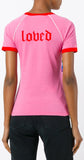 'Loved Rainbow' Stripe T-shirt - DESIGNER INSPIRED FASHIONS