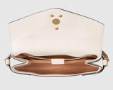 'Broadway' Leather Mini Clutch Bag, White - DESIGNER INSPIRED FASHIONS