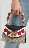 Linea E Bamboo Embellished Leather and Coated-Canvas Tote - DESIGNER INSPIRED FASHIONS