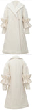 Ruffle Wool-Blend Coat