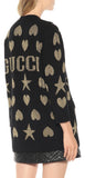 Shape Print Wool Cardigan Sweater