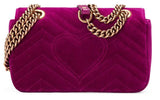 GG Marmont 2.0 Mini Quilted Velvet Shoulder Bag Teal - (Fuchsia, Teal, Black) - DESIGNER INSPIRED FASHIONS