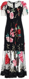 Appliques Embellished Tulle Dress in Black - DESIGNER INSPIRED FASHIONS