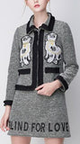 Embroidered Tweed Jacket & Dress Set - DESIGNER INSPIRED FASHIONS