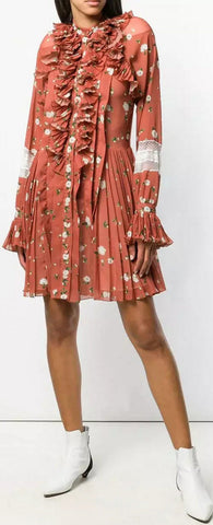 Pleated Ruffle Dress
