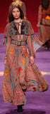 Cape Back Pleated Georgette Maxi Dress