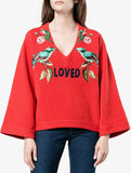 Loved Bird Embroidered Top