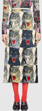 Tiger Face Print Shirt & Skirt Set - DESIGNER INSPIRED FASHIONS