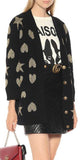 Shape Print Wool Cardigan Sweater