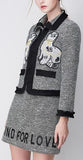 Embroidered Tweed Jacket & Dress Set - DESIGNER INSPIRED FASHIONS