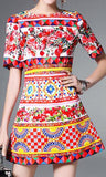 'Mambo' Print Mini Dress - DESIGNER INSPIRED FASHIONS