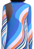 Multicolored Silk Shirt Dress - DESIGNER INSPIRED FASHIONS