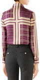 Logo Rope Silk Twill Button-Front Shirt