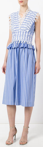 Waist Detail Striped Dress - DESIGNER INSPIRED FASHIONS