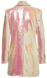 Double-Breasted Sequin Blazer