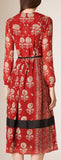 Floral Print Silk Dress