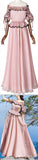 Ruched Lace-Trim Lace-up-Sleeved Maxi Dress - DESIGNER INSPIRED FASHIONS