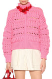 Cotton Blend Sweater, Pink