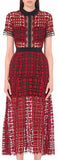 Guipure Embroidered Midi Dress - DESIGNER INSPIRED FASHIONS