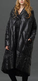 Boxy Paneled Down Coat In Red or Black - DESIGNER INSPIRED FASHIONS