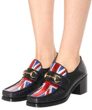Union Jack Horsebit Leather Loafers - British Flag
