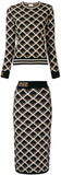 FF Logo Knit Sweater and Skirt Set