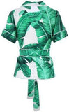 Banana Leaf Print Pajama Top & Pant Set - DESIGNER INSPIRED FASHIONS