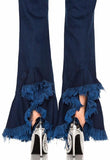 Frayed Flared-Hem Jeans - DESIGNER INSPIRED FASHIONS