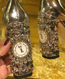 Gold Embellished Clock-Heel Mary Jane Pumps