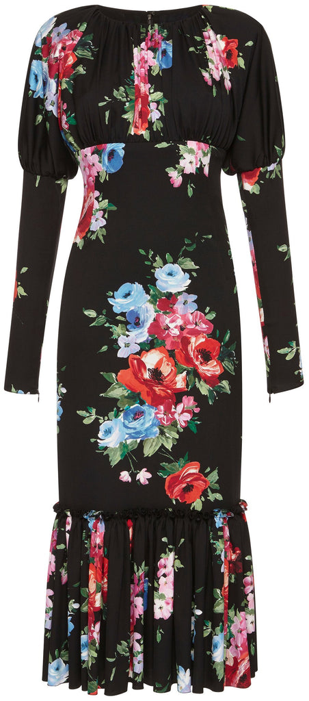 Long Sleeve Floral Dress - DESIGNER INSPIRED FASHIONS