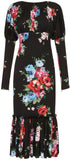 Long Sleeve Floral Dress - DESIGNER INSPIRED FASHIONS