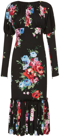Long Sleeve Floral Dress - DESIGNER INSPIRED FASHIONS