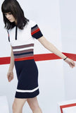 Krista Striped Polo Dress - DESIGNER INSPIRED FASHIONS