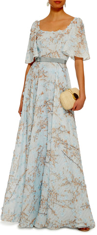 Floral Embroidered Short Sleeve Dress