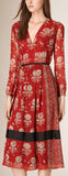 Floral Print Silk Dress