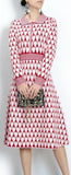 Heart-Printed Knit Dress