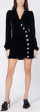 Black Velvet Asymmetrical Dress