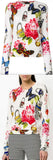 Floral Padlock Print Sweater