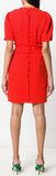 Bouclé Tweed Frayed Dress, Red