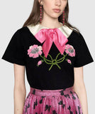 Embroidered Cotton T-Shirt - DESIGNER INSPIRED FASHIONS