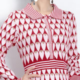 Heart-Printed Knit Dress