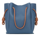 Flamenco Knot Tote Bag Varsity Blue/Tan