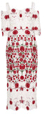 Floral-Lace Open-Shoulder Cocktail Dress
