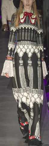 Embellished-Collar Tassel & Snake Print Maxi Dress - DESIGNER INSPIRED FASHIONS